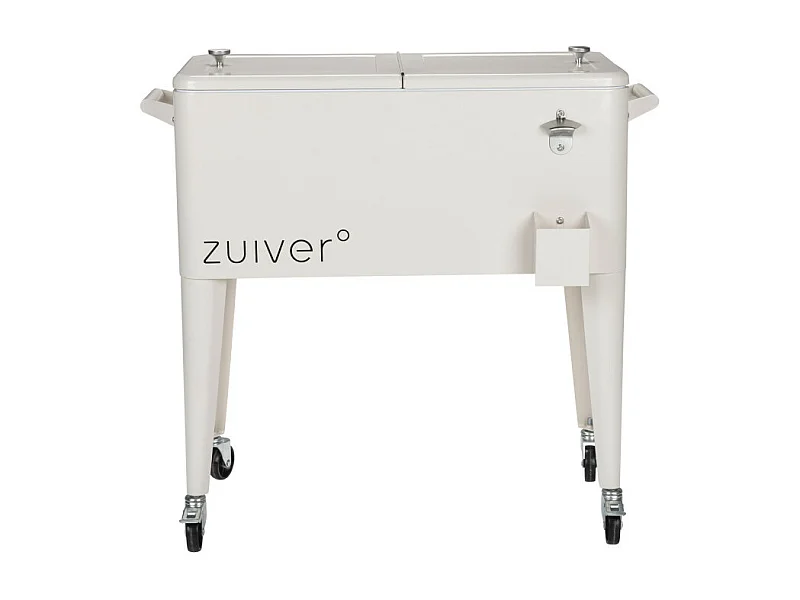 Be Cool - Glacière à roulettes métal - Beige