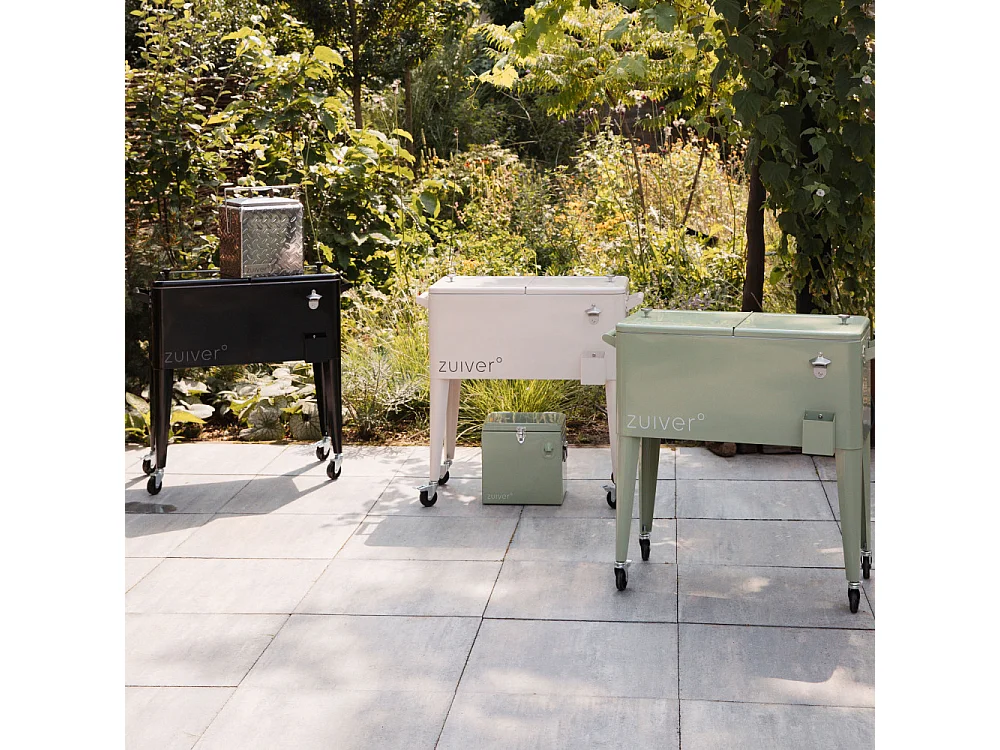 Be Cool - Glacière à roulettes métal - Vert