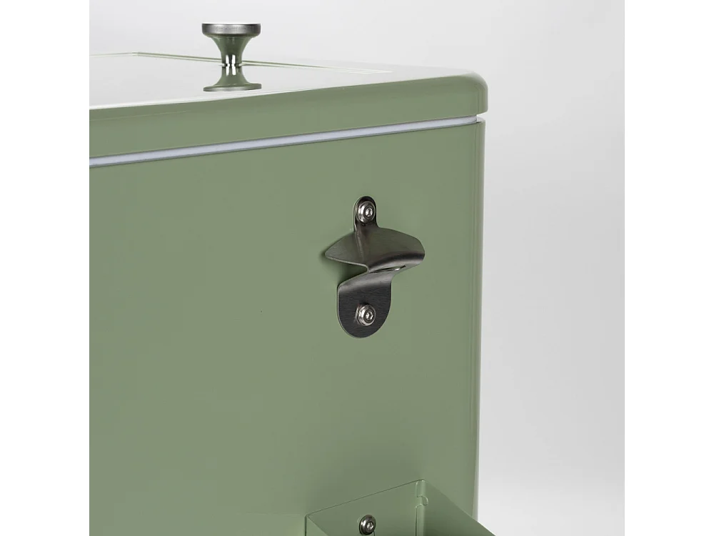 Be Cool - Glacière à roulettes métal - Vert