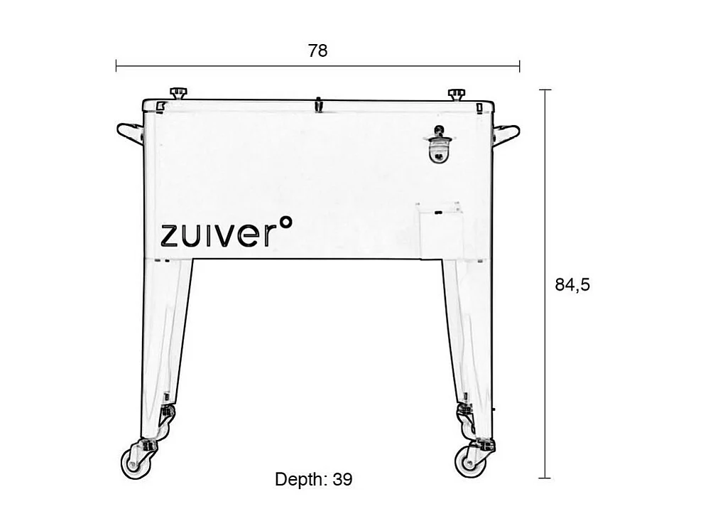 Be Cool - Glacière à roulettes métal - Vert