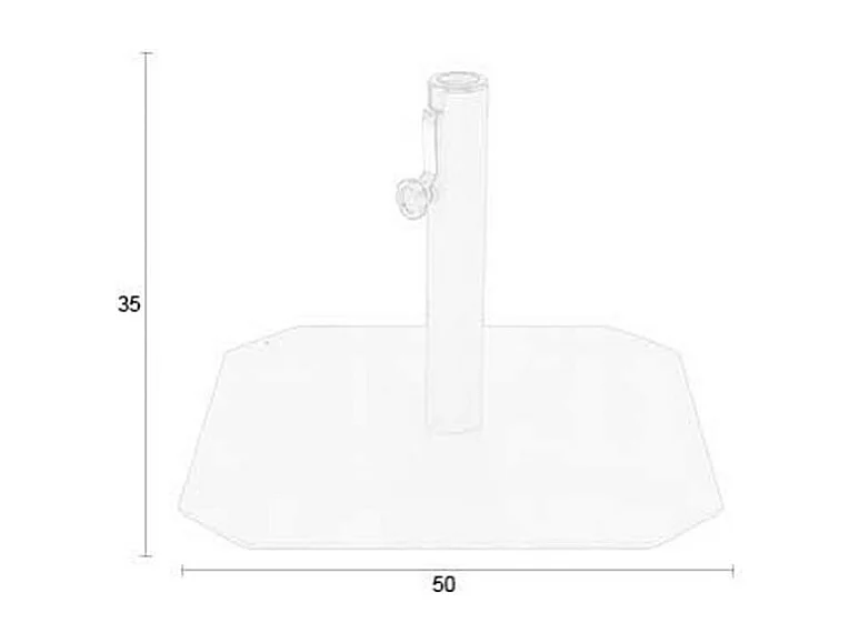 Sunshine - Pied de parasol en métal  - Terracotta
