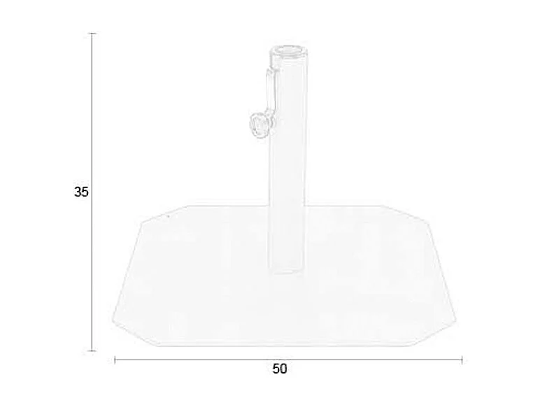 Sunshine - Pied de parasol en métal  - Vert