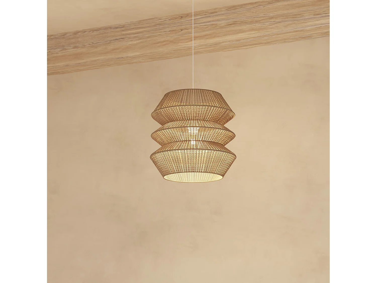 Lampe Suspension en Jute "Liaz" 38cm Naturel