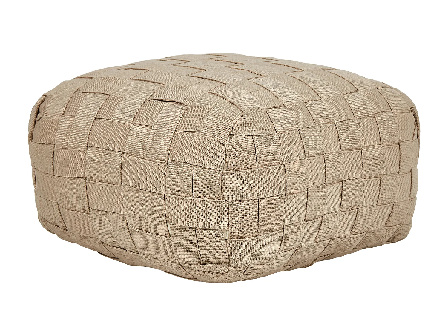 Pouf BODLA Beige 50 cm 50 cm 30 cm