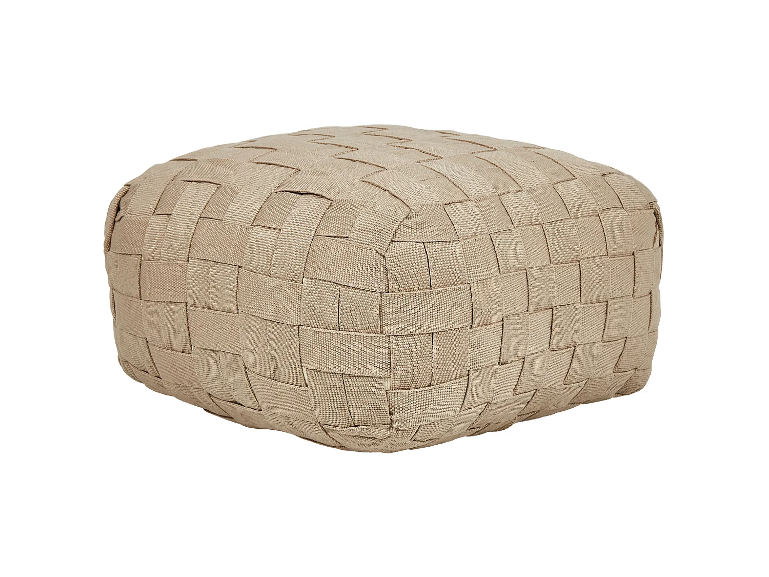 Pouf BODLA Beige 50 cm 50 cm 30 cm