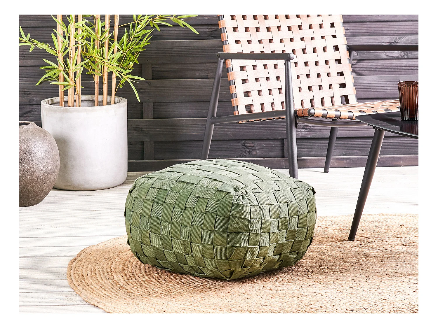 Poef BODLA Groen 50 cm 50 cm 30 cm