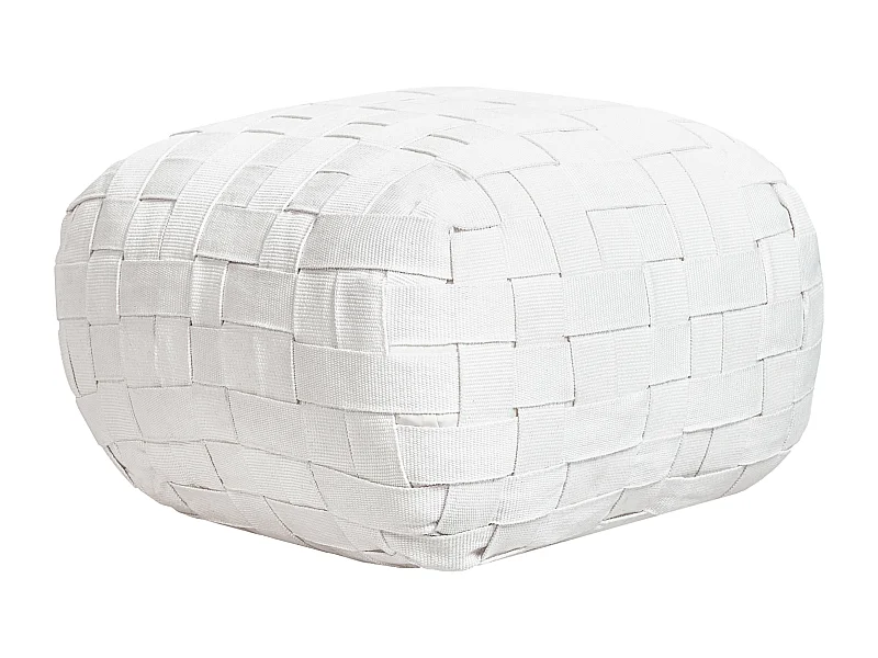 Puf BODLA Biały 50 cm 50 cm 30 cm