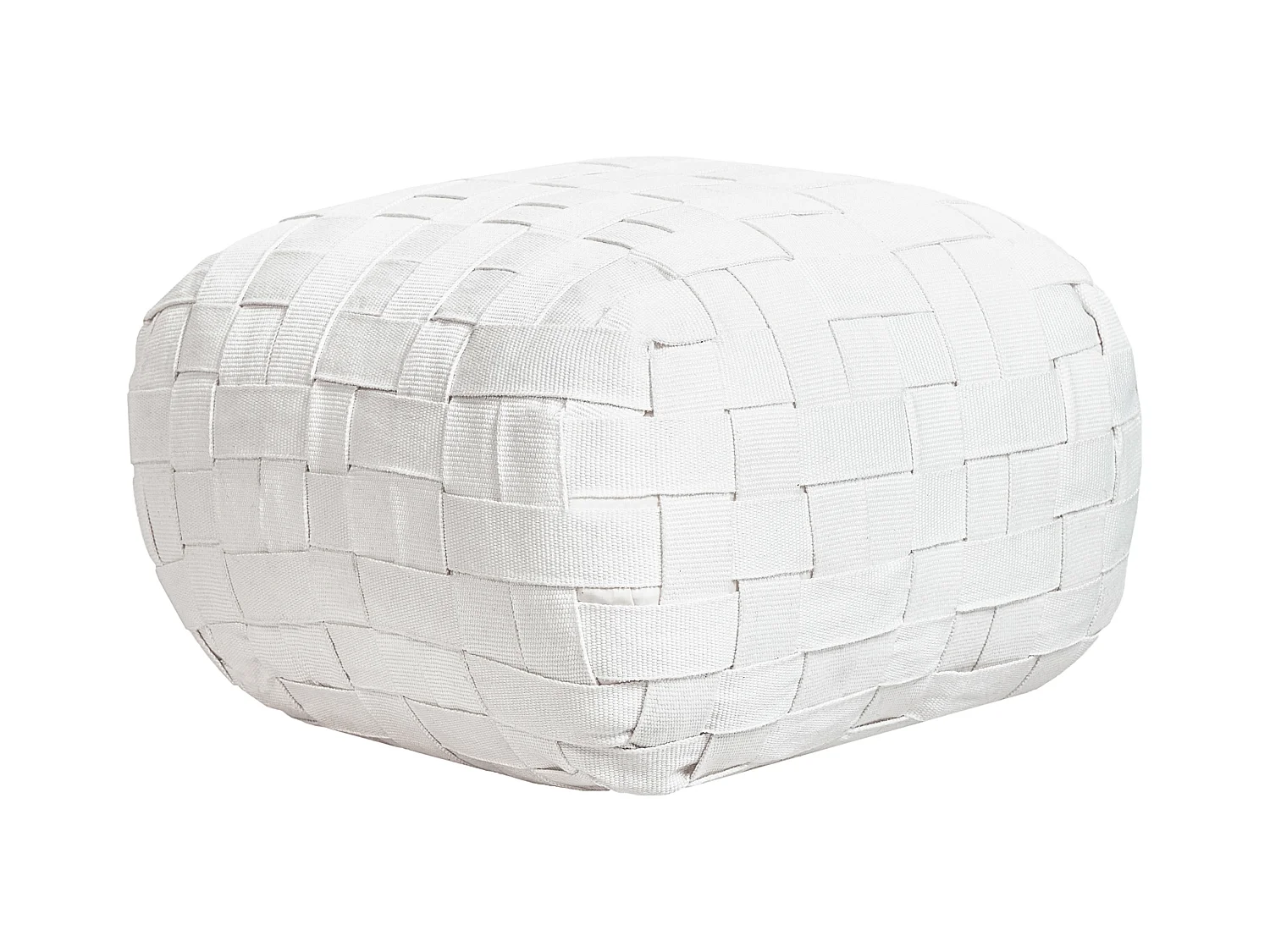Pouf BODLA Matière synthétique Blanc