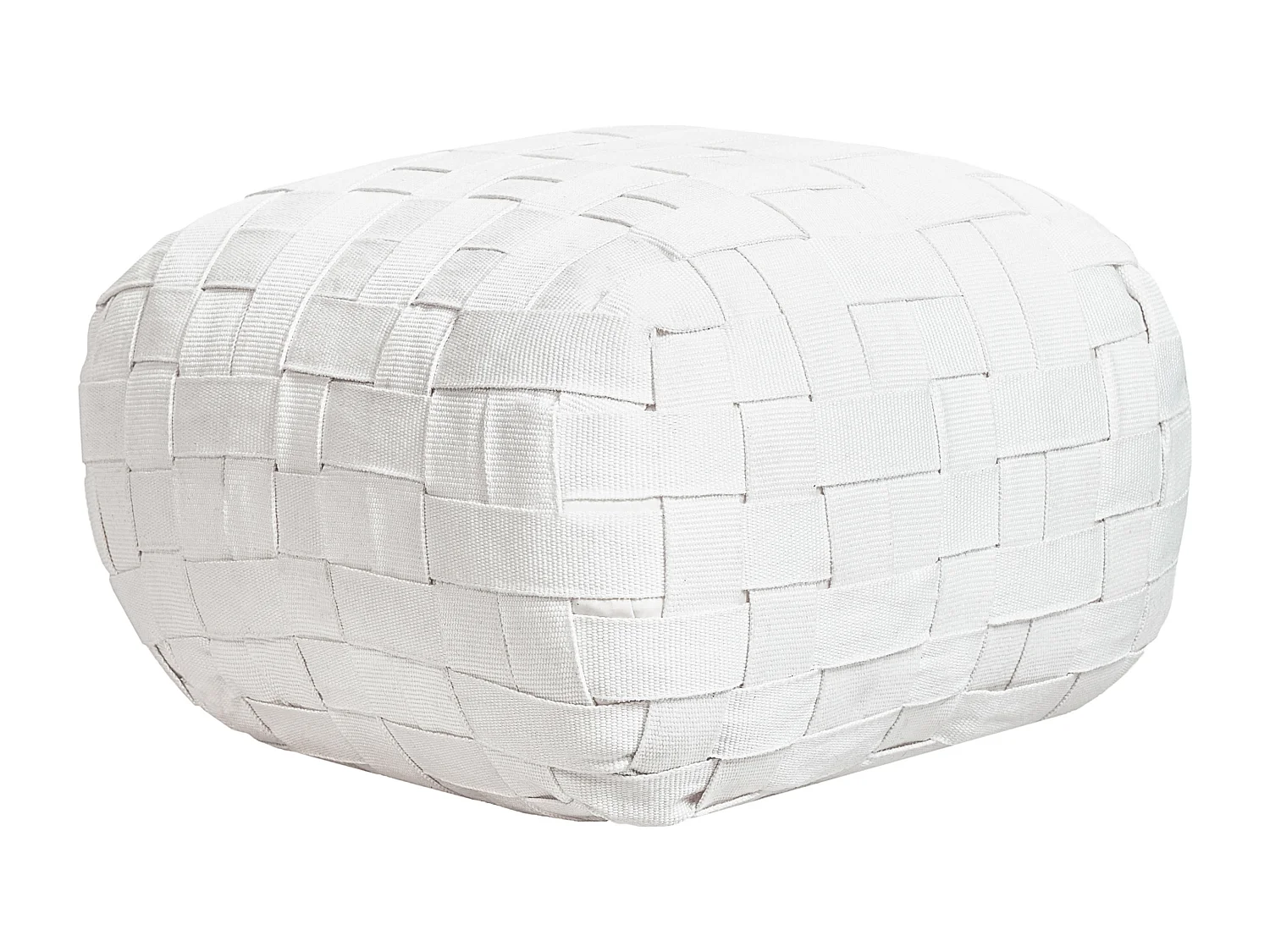 Pouf BODLA Matière synthétique Blanc