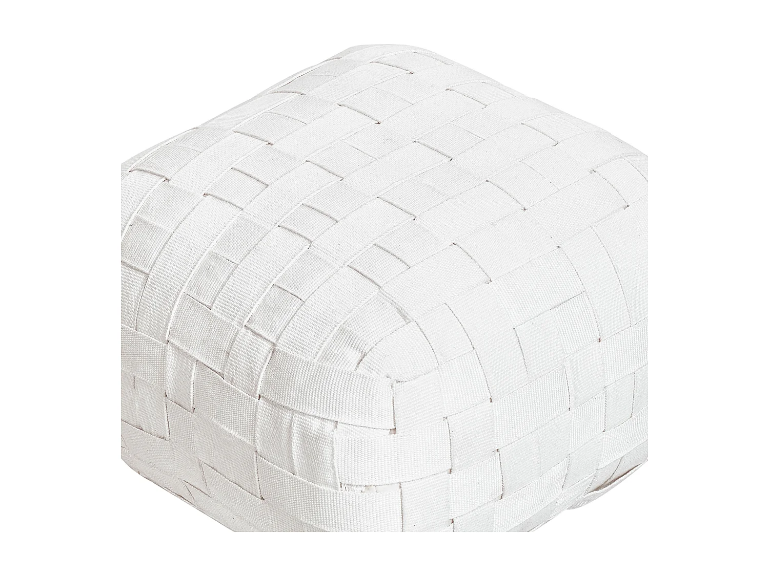 Pouf BODLA Matière synthétique Blanc