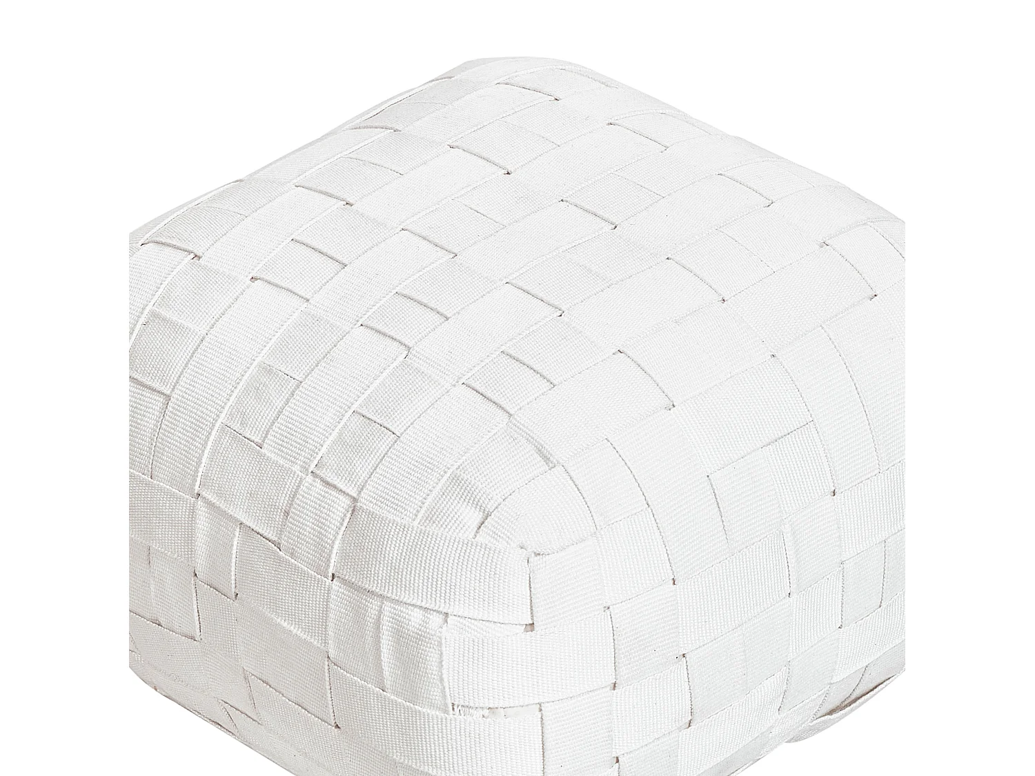 Puf BODLA Biały 50 cm 50 cm 30 cm