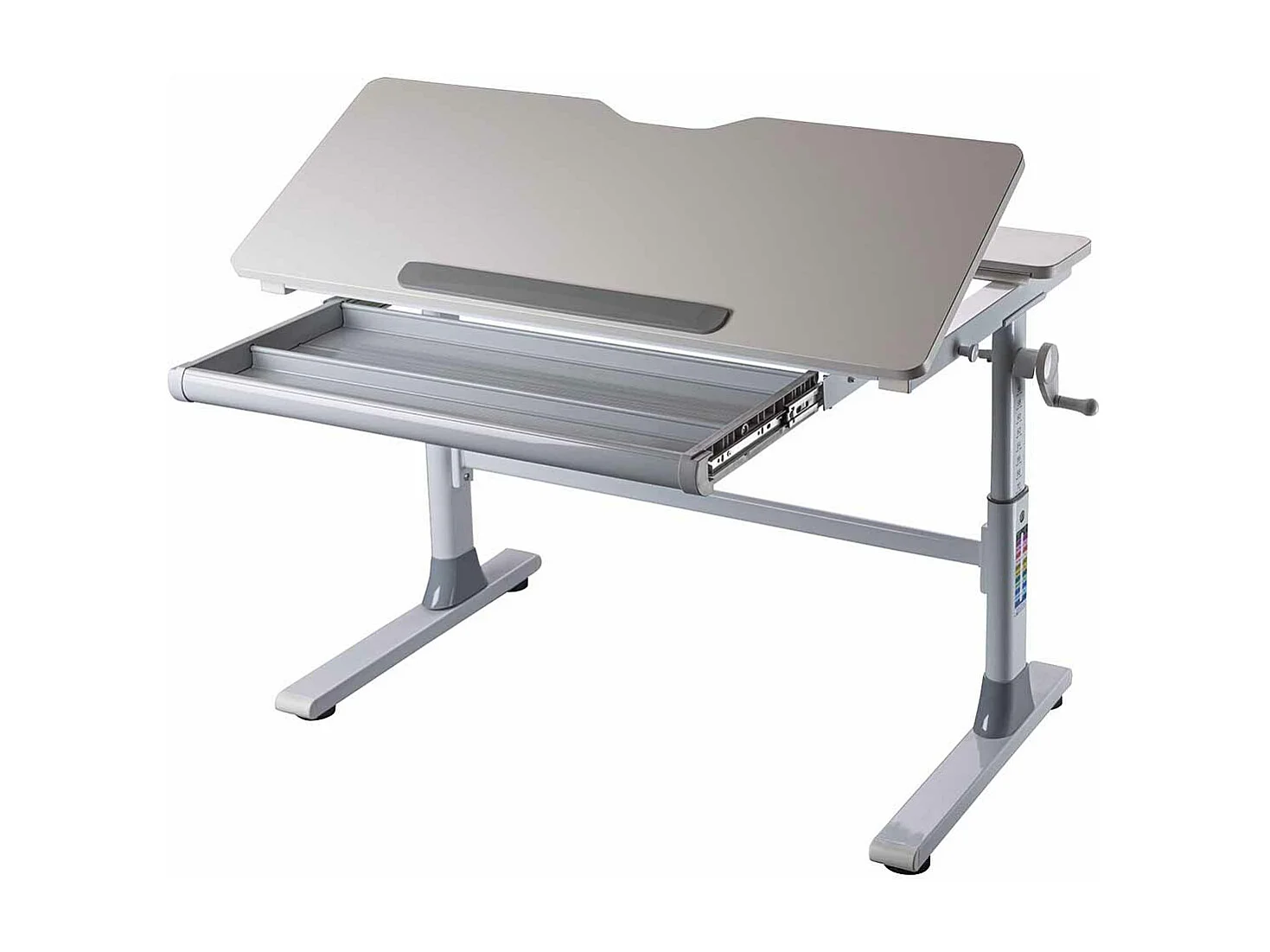 Meuble du bureau, bureau pour enfant réglable en hauteur en bois coloris Blanc -  longueur 100 x profondeur 60 x hauteur 56-76 cm