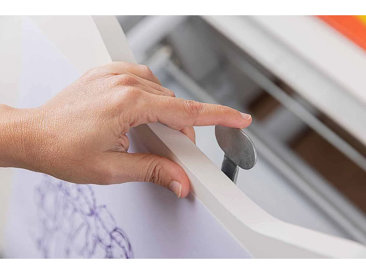 Meuble du bureau, bureau pour enfant réglable en hauteur en bois coloris Blanc -  longueur 100 x profondeur 60 x hauteur 56-76 cm