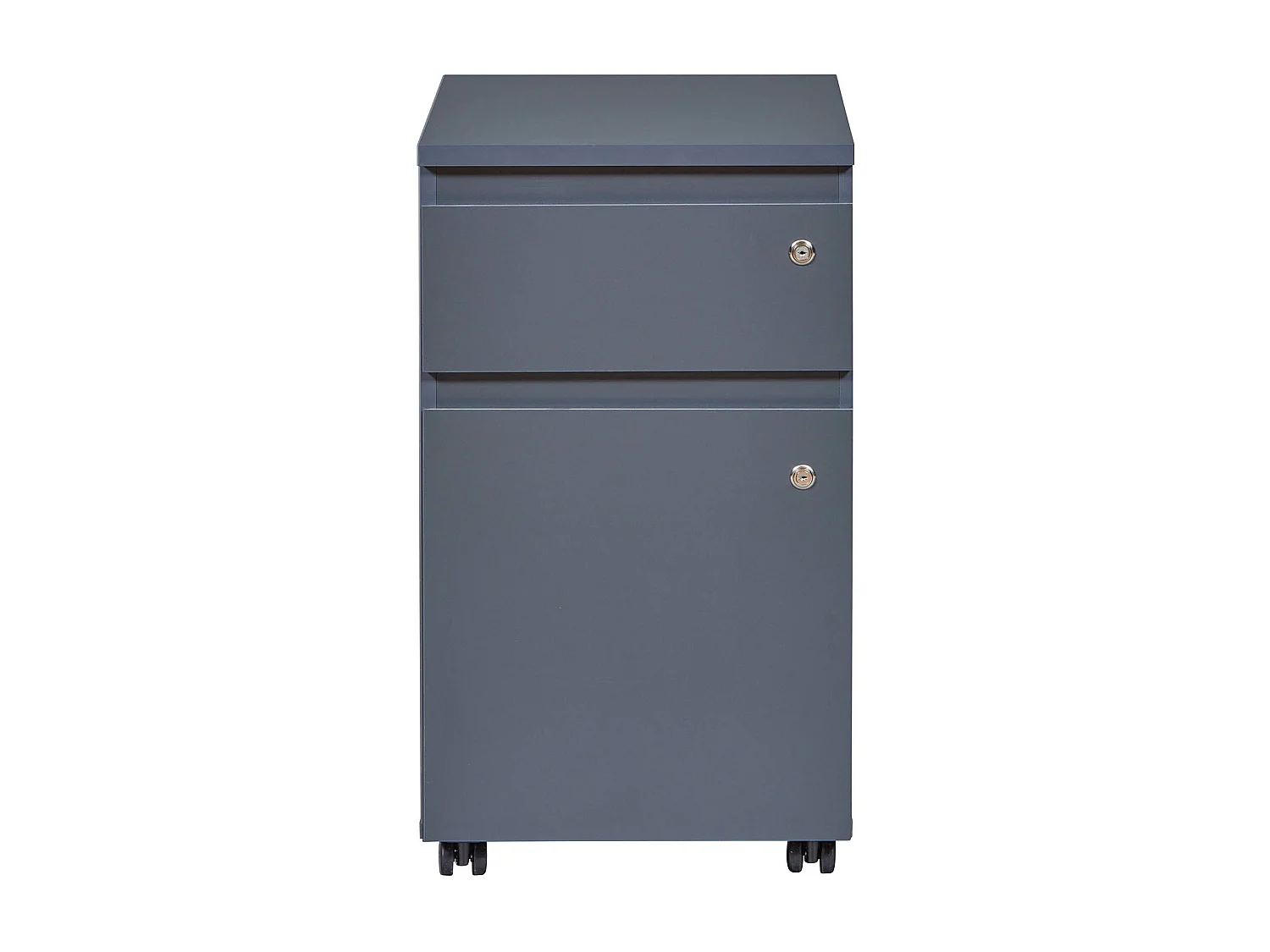 Caisson de bureau en bois  coloris gris Anthracite - longueur 44 x profondeur 51x hauteur 76 cm