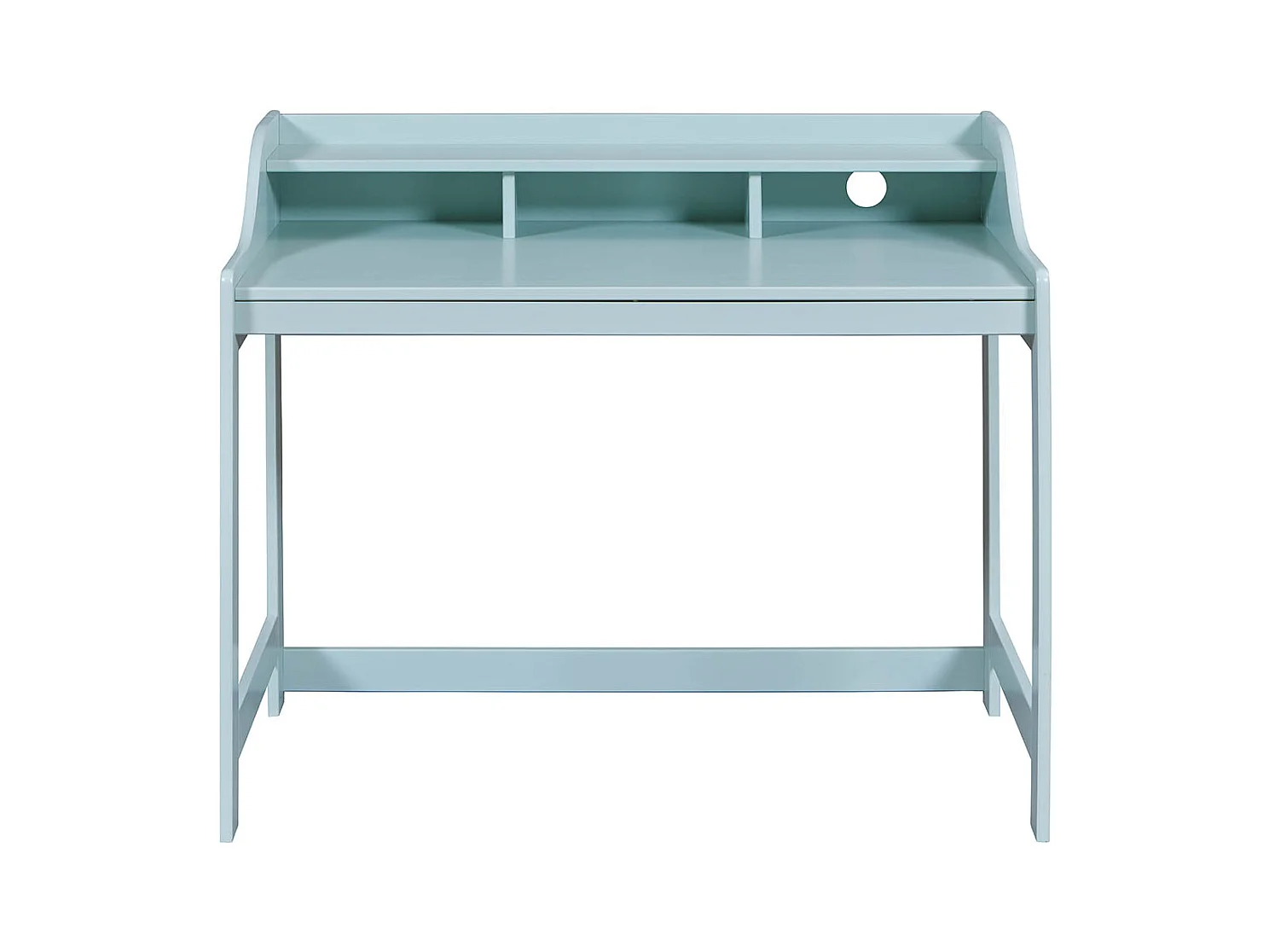 Meuble du bureau, bureau pour enfant en  pin massif  coloris vert sauge  -  longueur  110 x profondeur 68 x hauteur 90 cm