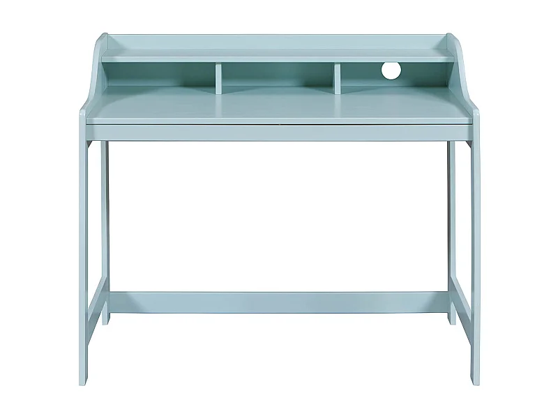 Meuble du bureau, bureau pour enfant en  pin massif  coloris vert sauge  -  longueur  110 x profondeur 68 x hauteur 90 cm