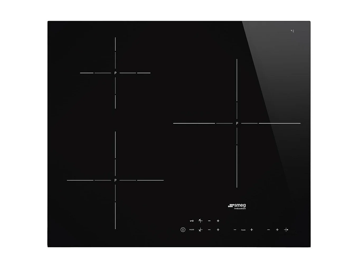 Smeg Table de cuisson induction 60cm 3 feux 7200w noir - si5632d