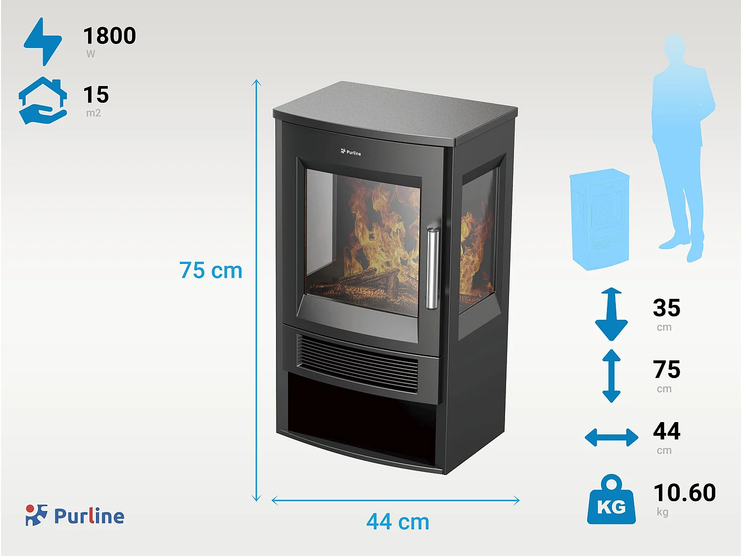 Elektrischer Kamin CHE-720 B