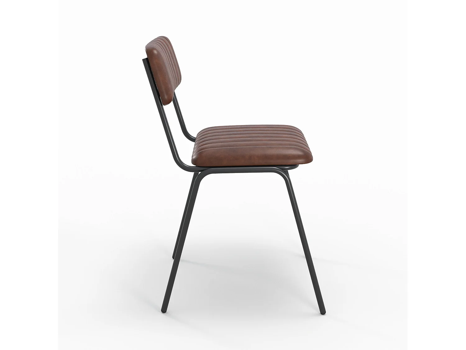Lot de 2 chaises en cuir de buffle marron - Arsène