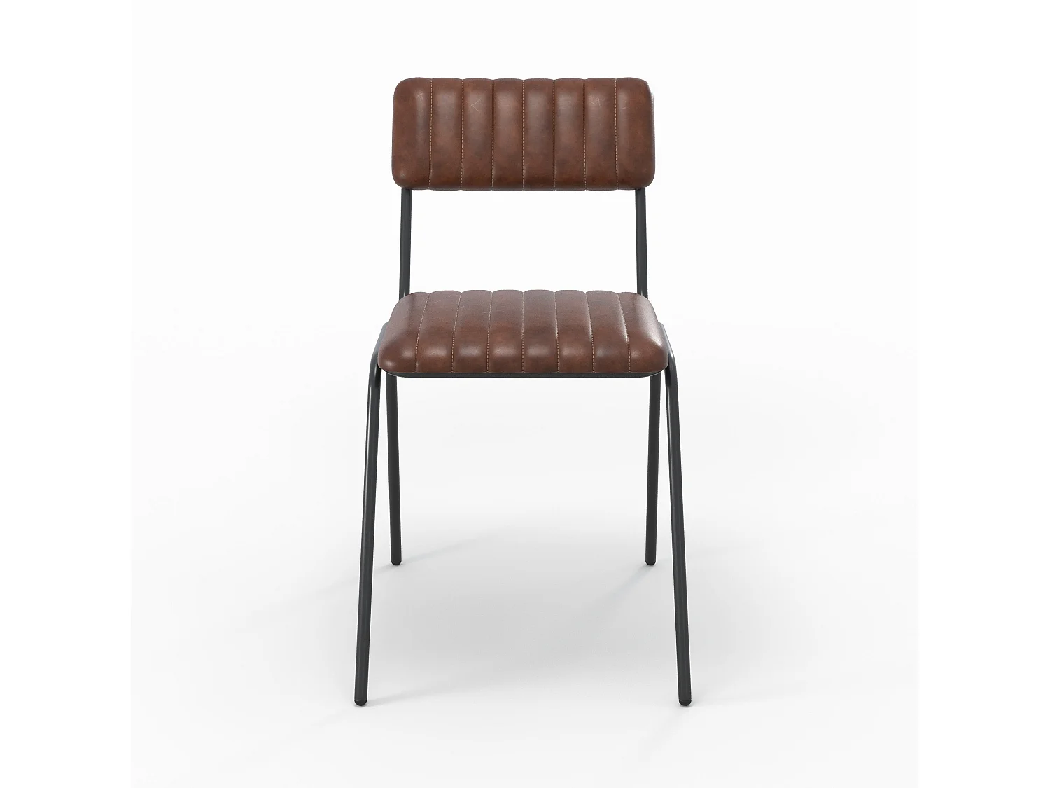 Lot de 2 chaises en cuir de buffle marron - Arsène