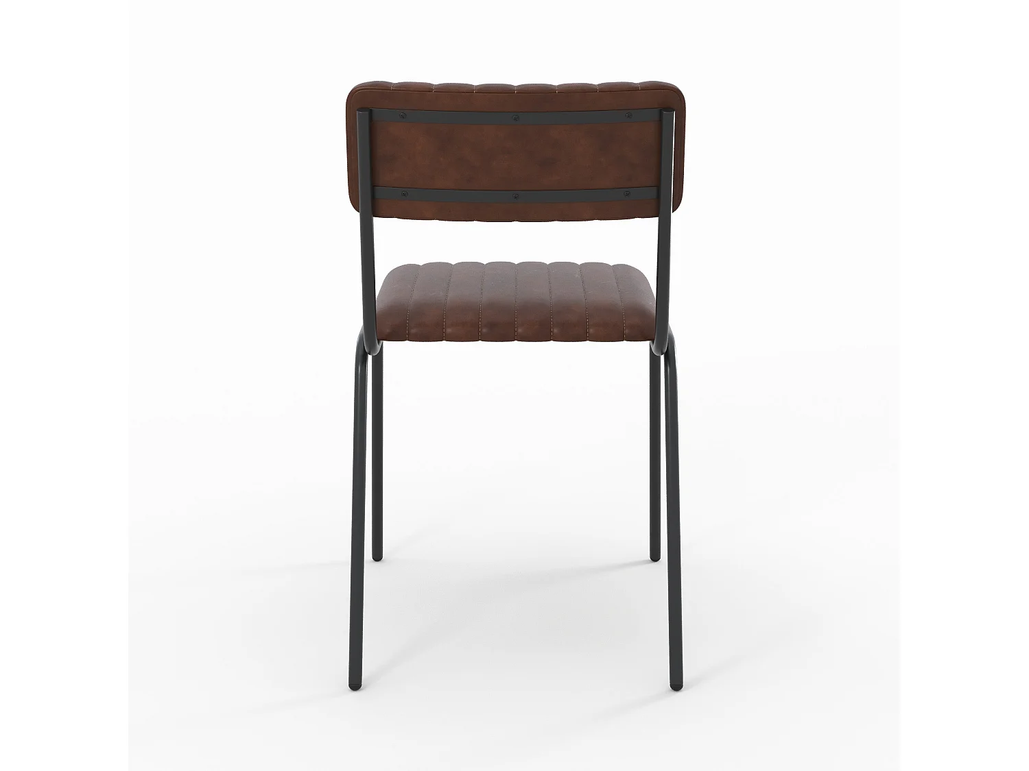 Lot de 2 chaises en cuir de buffle marron - Arsène