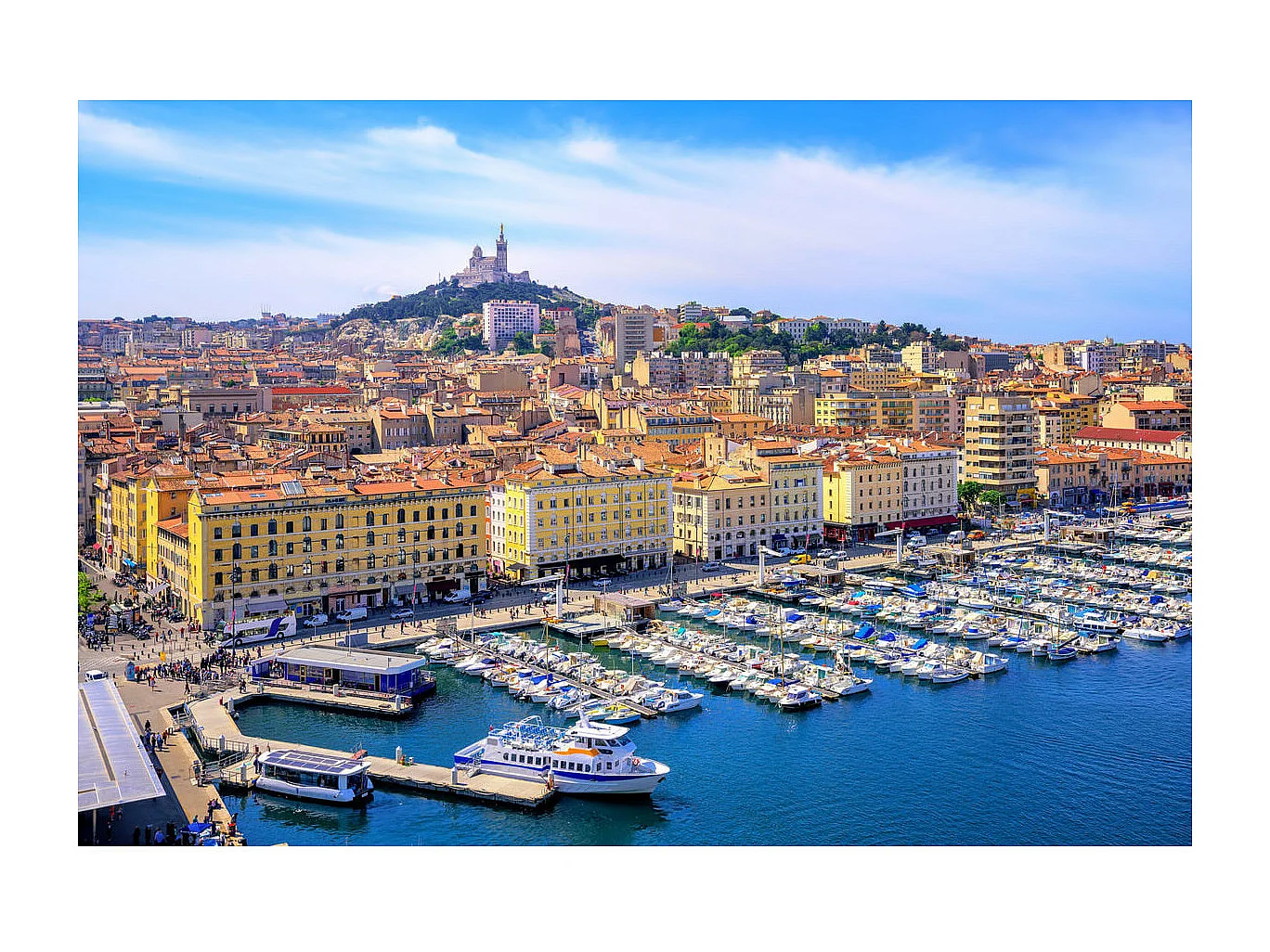 Tableau sur toile vue sur le port de Marseille 65x97 cm