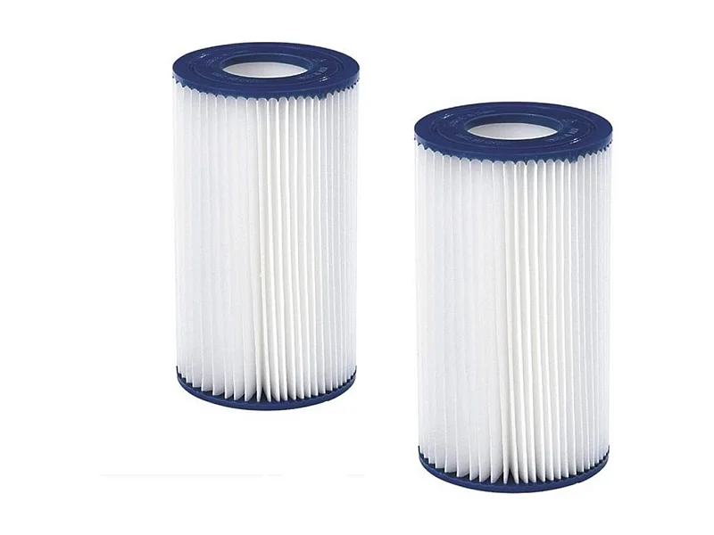 Lot de 2 Cartouches de Filtration pour Piscine Type 3 - 106mm x H203mm - convient à la pompe de filtration JILONG 3785L/h