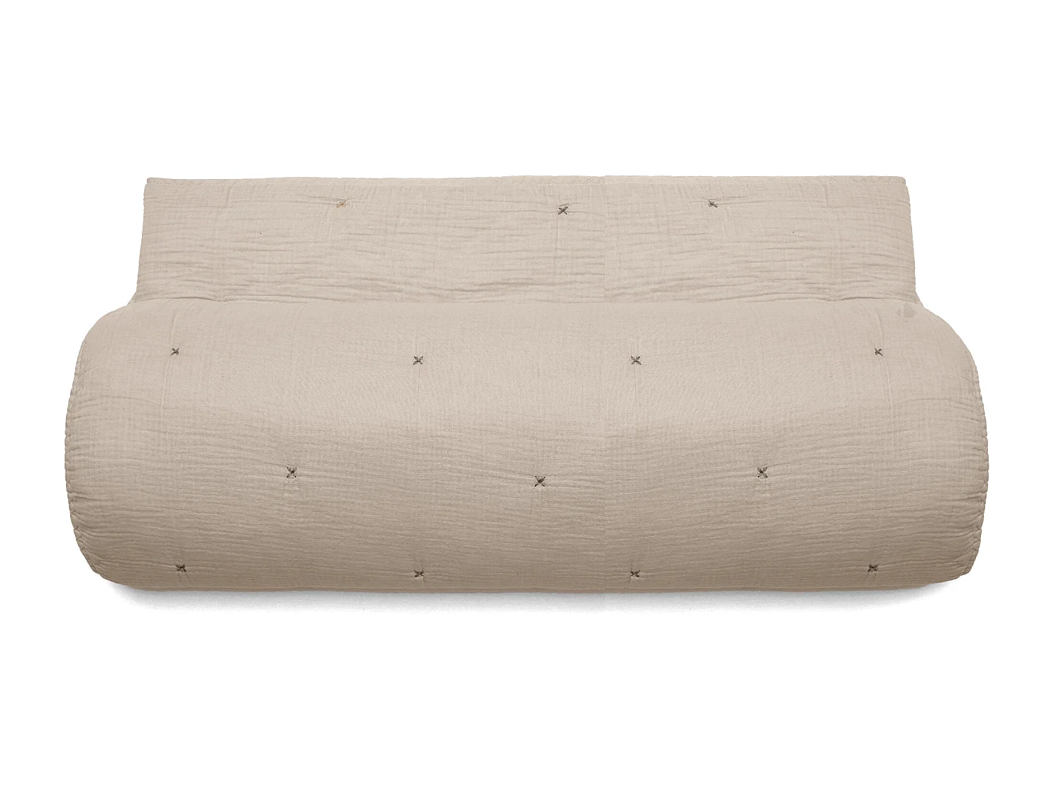 Couvre lit capitonné en mousseline de coton 180x240 cm ANDROS beige ficelle