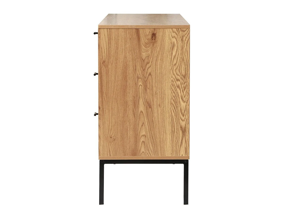 Sideboard mit 2 Türen und 3 Schubladen aus Rattan L120 cm - JAYA