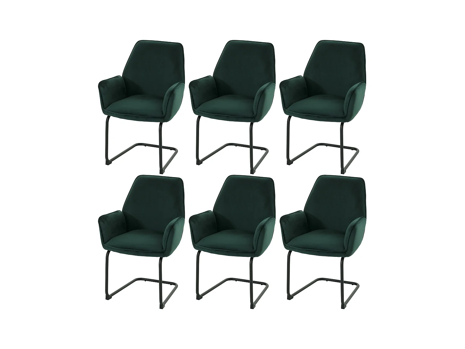 Piétement luge MCW-G67 (lot de 6),  vert