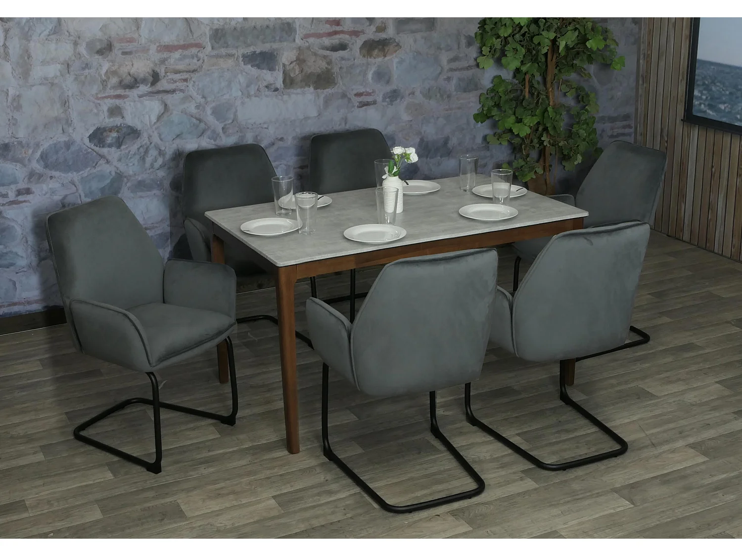 Piétement luge MCW-G67 (lot de 6),  gris foncé