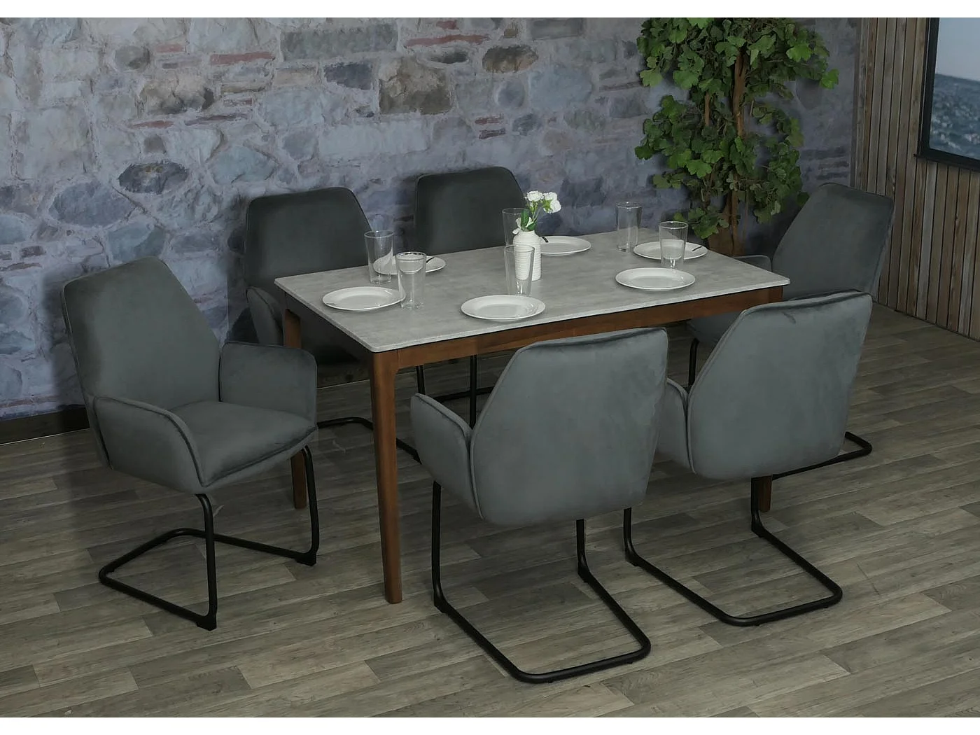 Piétement luge MCW-G67 (lot de 6),  gris foncé