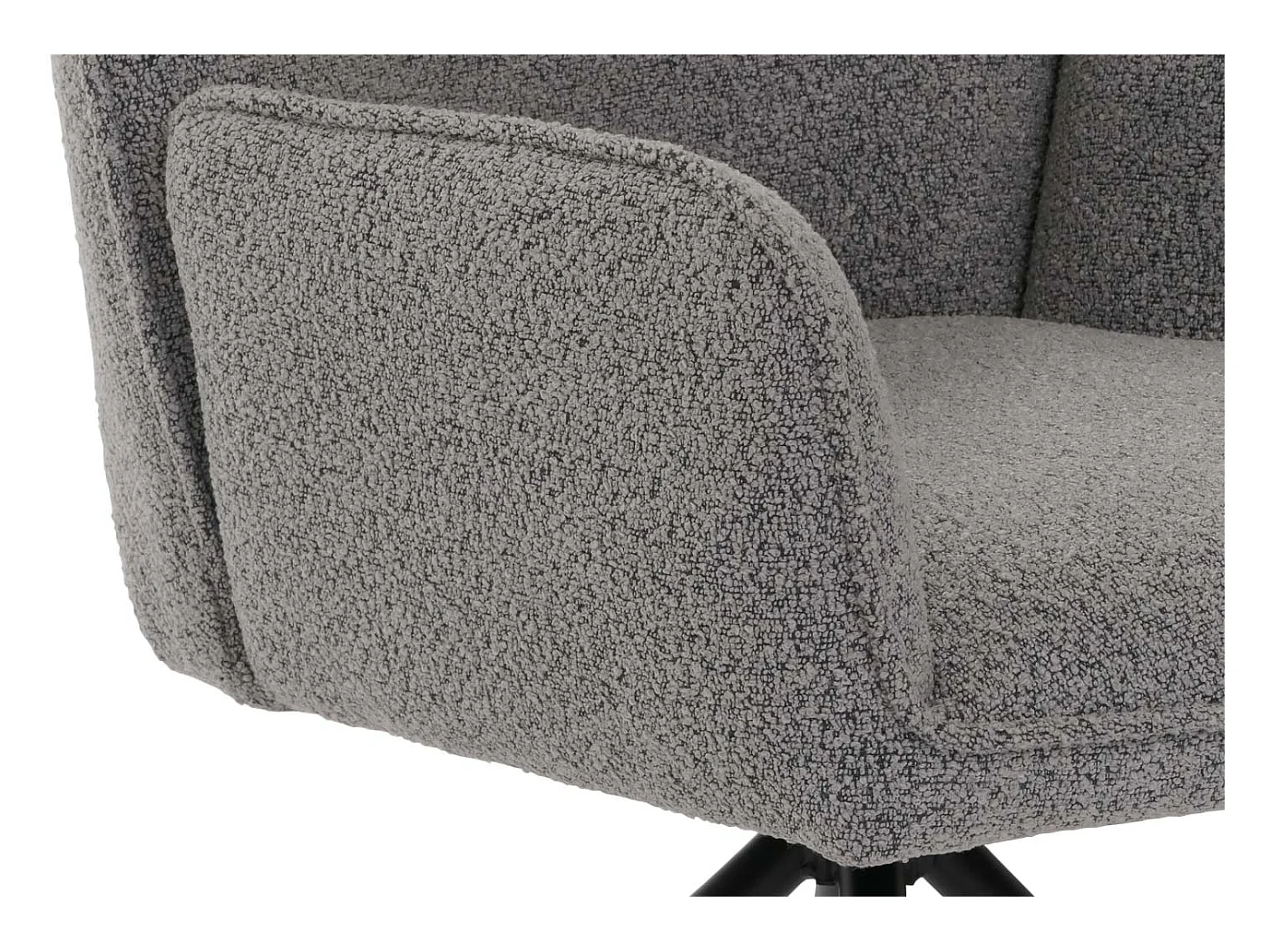 Eetkamerstoel MCW-G67 Bouclé (set van 6),  lichtgrijs