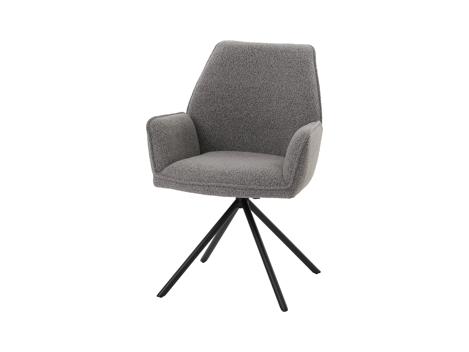 Eetkamerstoel MCW-G67 Bouclé (set van 6),  lichtgrijs