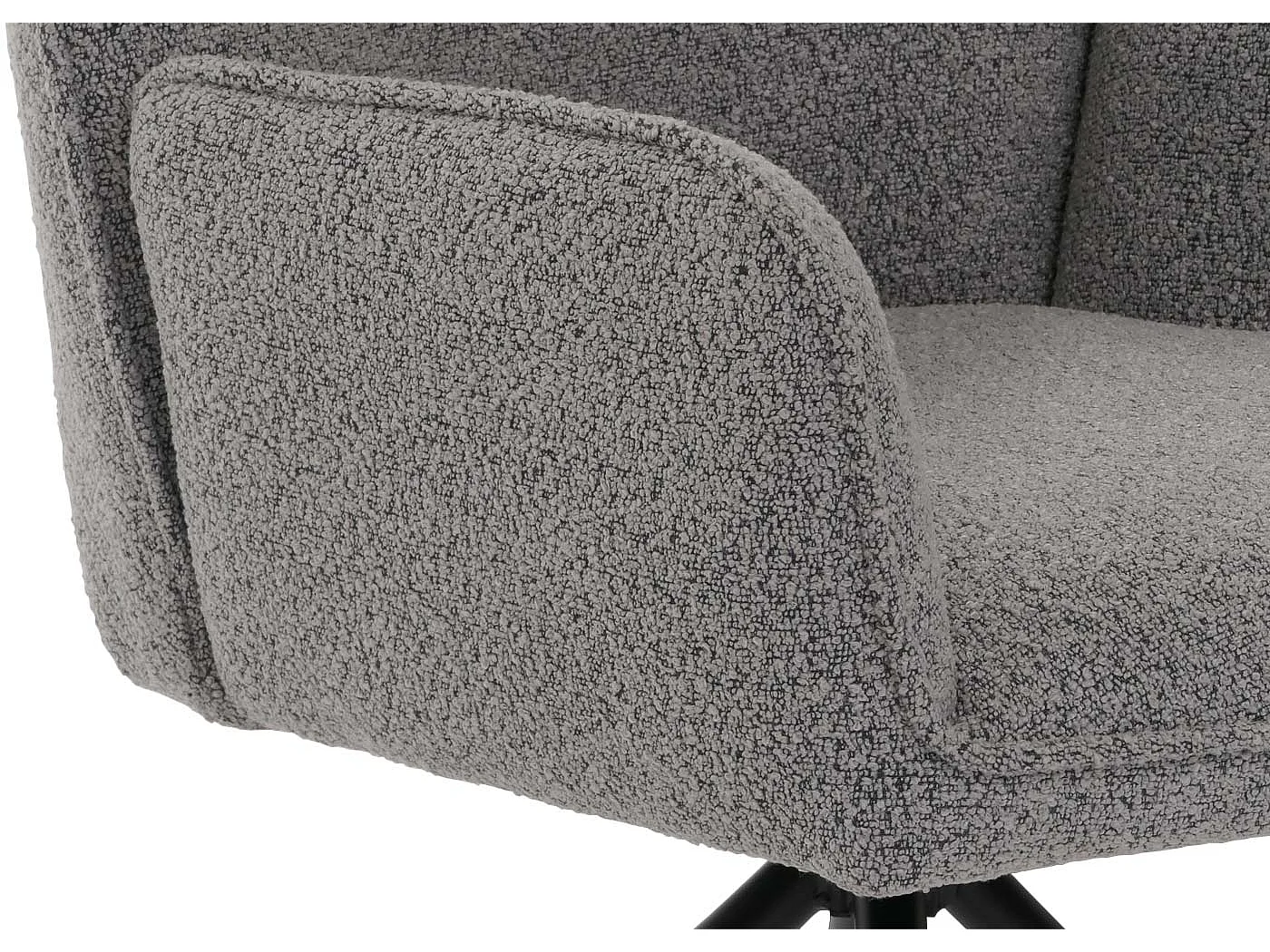 Chaise de salle à manger MCW-G67 Bouclé (lot de 6),  gris clair
