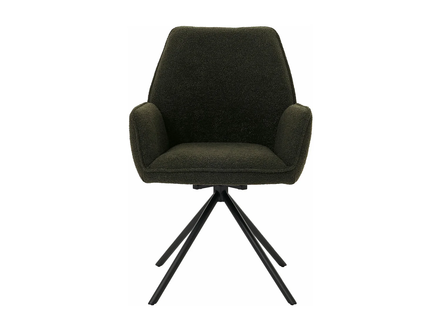 Eetkamerstoel MCW-G67 Bouclé (set van 6),  olijfgroen