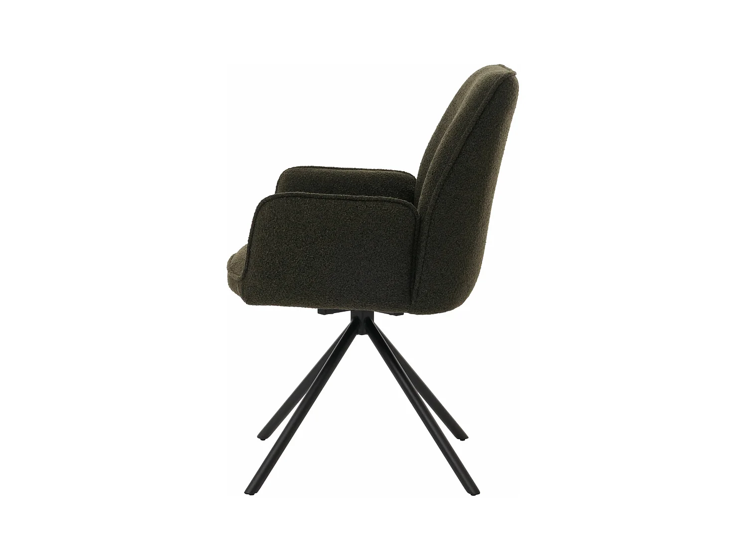 Eetkamerstoel MCW-G67 Bouclé (set van 6),  olijfgroen