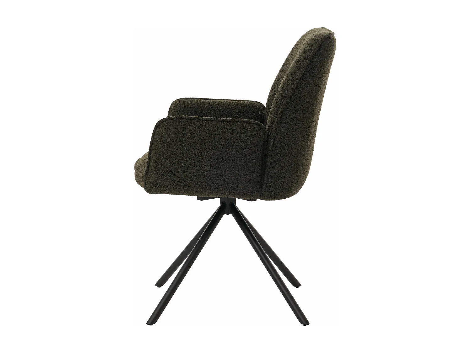 Chaise de salle à manger MCW-G67 Bouclé (lot de 6),  vert olive