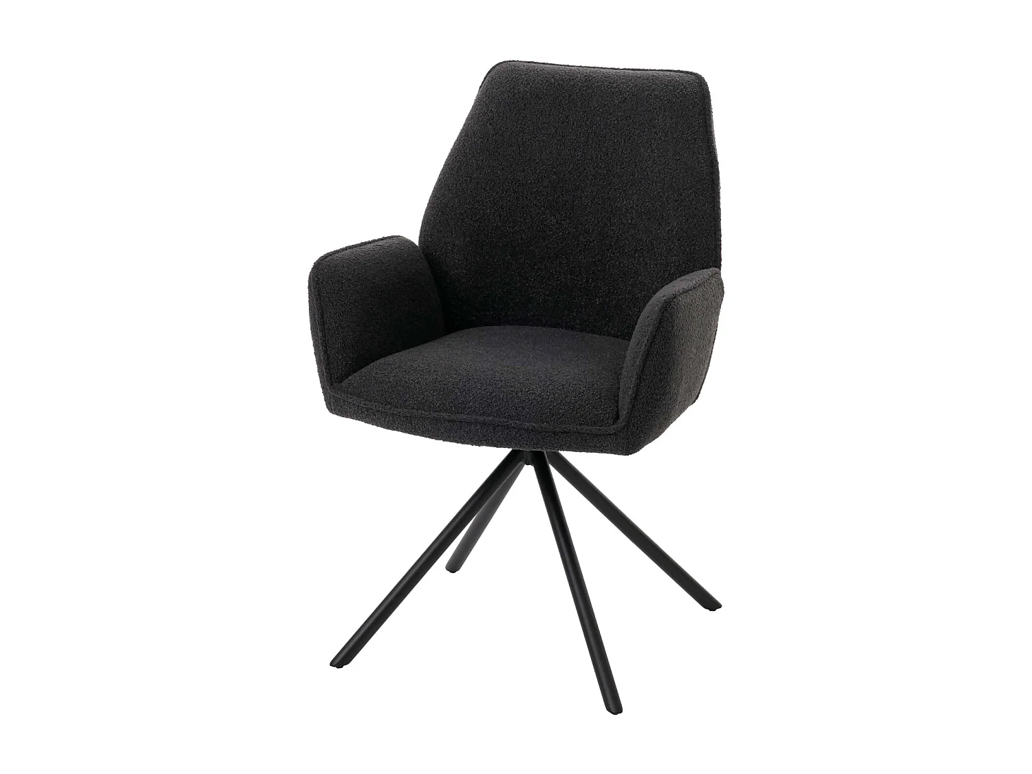 Chaise de salle à manger MCW-G67 Bouclé (lot de 6),  gris foncé