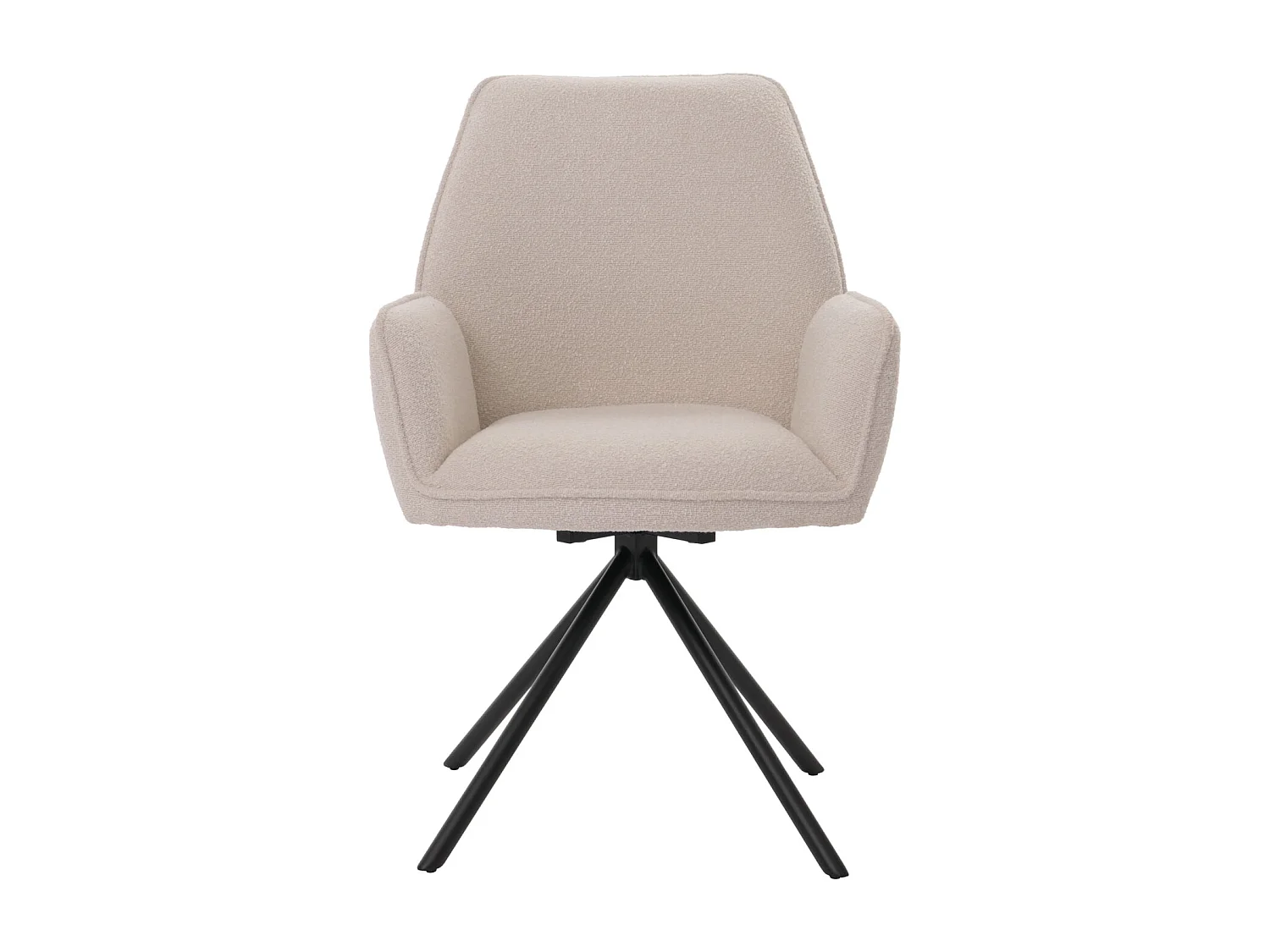 Krzesło do jadalni MCW-G67 Bouclé (zestaw 6 sztuk),  kremowy