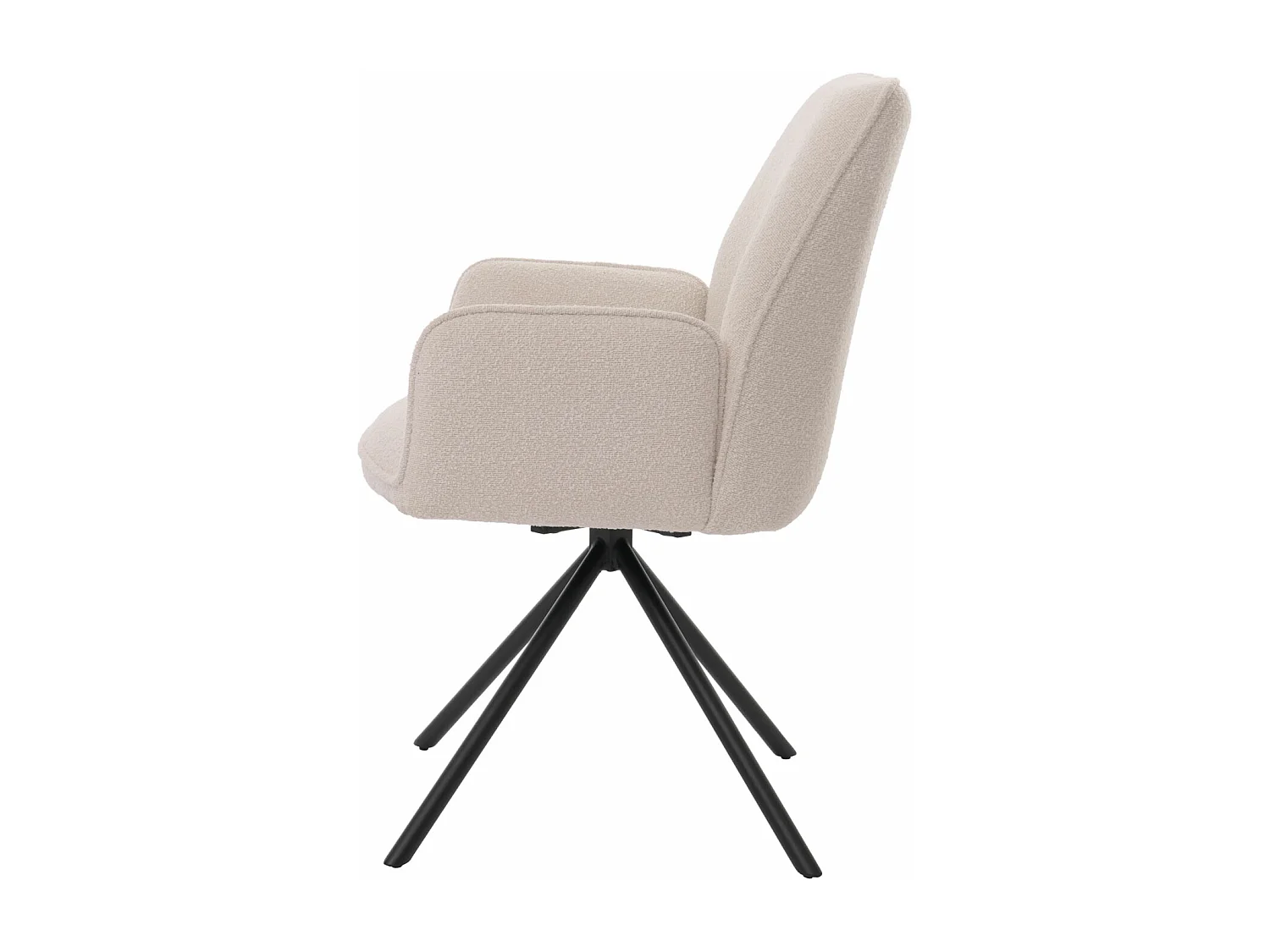 Chaise de salle à manger MCW-G67 Bouclé (lot de 6),  crème