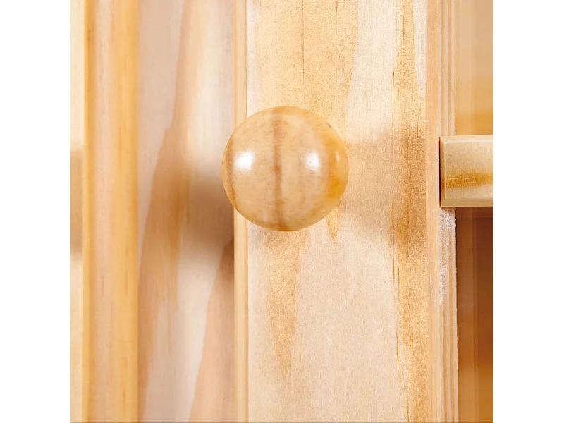 Vaisselier 4 Portes Bois Massif "Alienor" 198cm Naturel