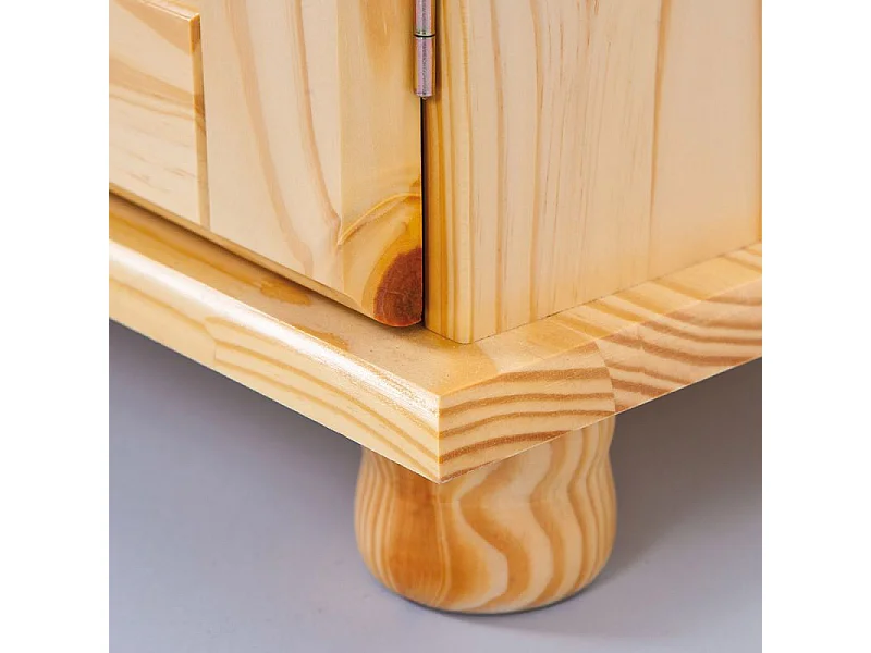 Vaisselier 4 Portes Bois Massif "Alienor" 198cm Naturel