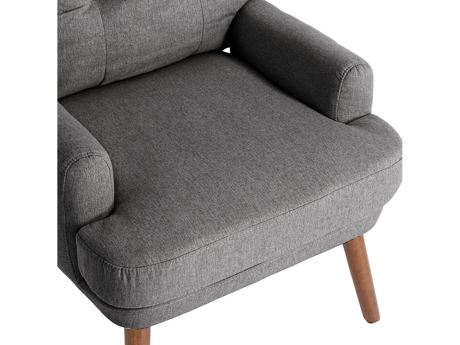 Vonverteerbare fauteuil met voetsteun en verstelbare rugleuning - Grijs