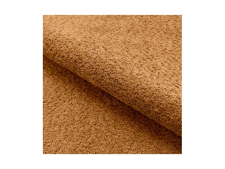 Emporius Lit 200x200 Valetta - Lit Rembourré avec Rangement, Sommier à Lattes, Lit adulte 200x200 bouclé - Orange (Anthology 10)