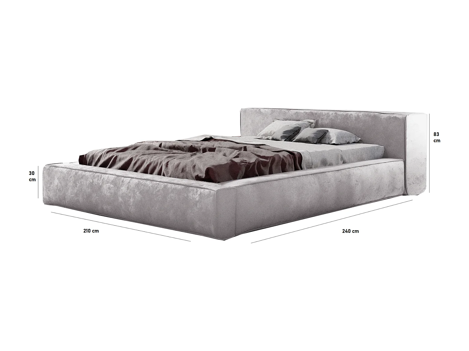 Emporius gestoffeerd bed tweepersoonsbed 180x200 Bueno - lattenbodem, opbergruimte - fluweel - Groen (Infinity 10)