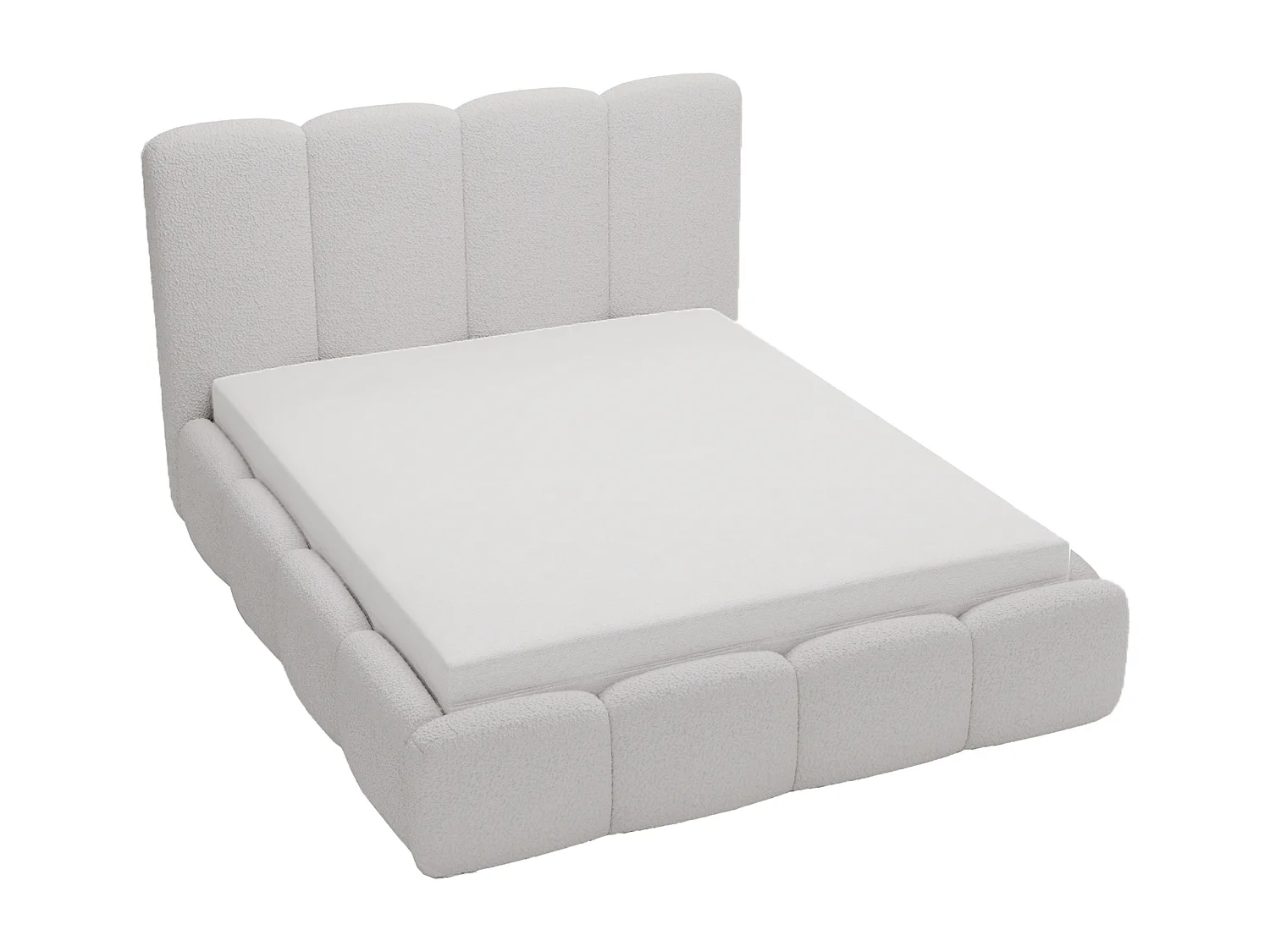 Emporius Polsterbett mit Lattenrost 200x200 Rolia - Doppelbett, Stauraum, Kopfteil - Schlafzimmer, Bettkasten - Velvet Blau (Kronos 09)