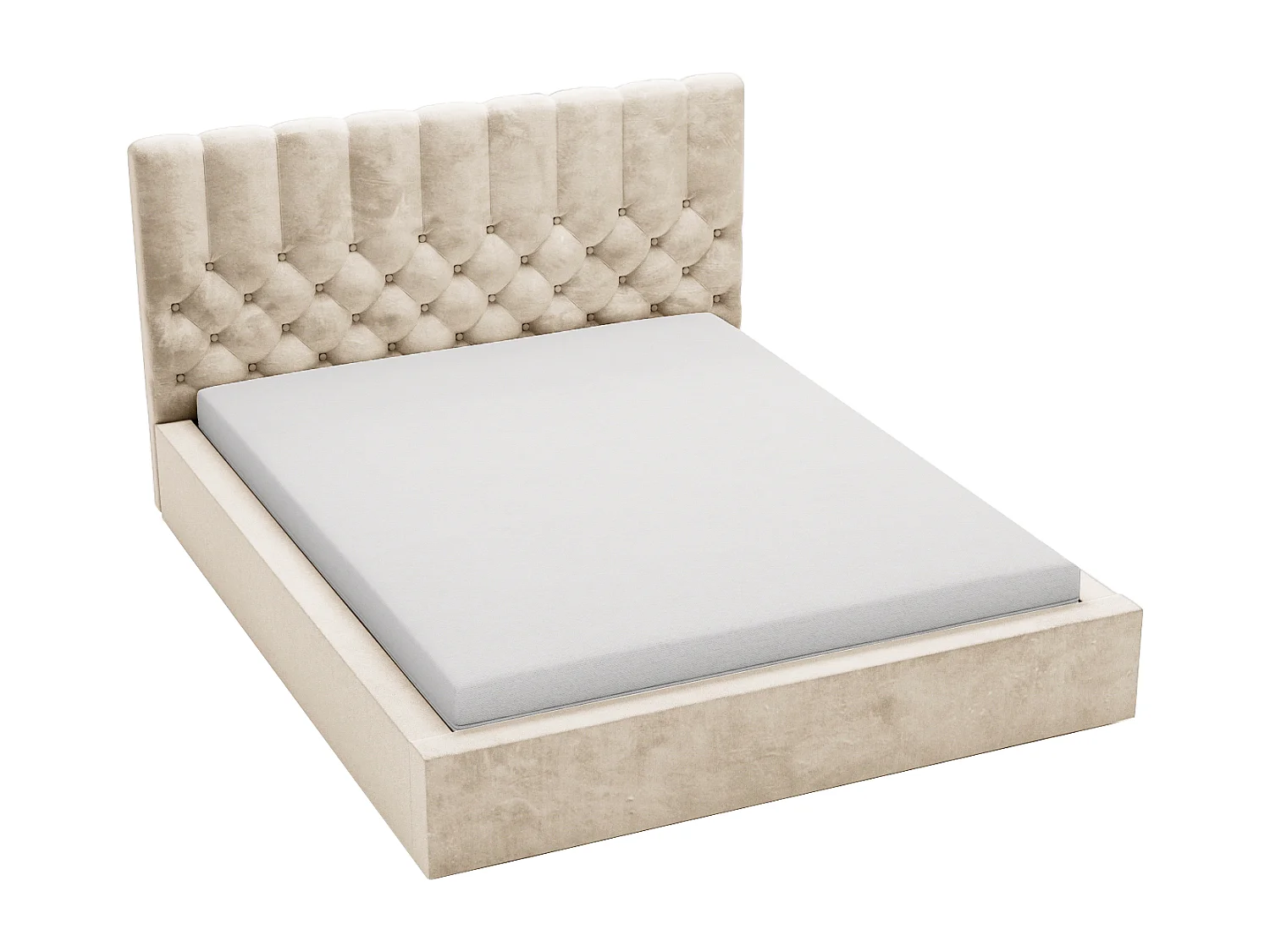 Emporius Doppelbett 140x200 Milan - Lattenrost, Bettkasten, Kopfteil - Polsterbett Bouclé (Braun - Anthology 5)
