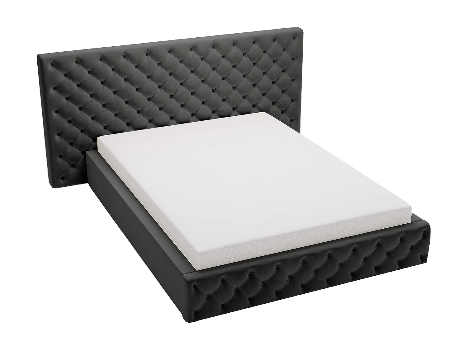 Emporius Polsterbett mit Lattenrost 160x200 Rolia - Doppelbett, Stauraum, Kopfteil - Schlafzimmer, Bettkasten - Velvet Grün (Kronos 19)