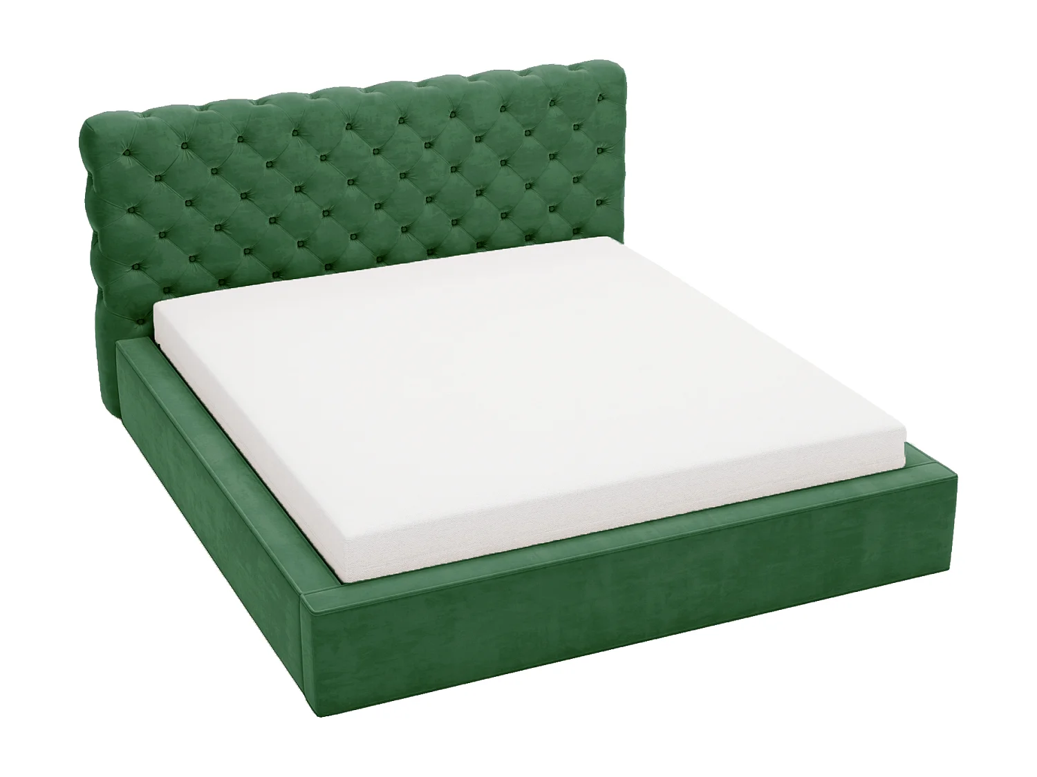Emporius Polsterbett 180x200cm Lisbon - Bett mit Lattenrost, Bettkasten, Kopfteil - Schlafzimmerbett, doppelbett 180x200 - Velvet Hellgrau (Magic Velvet 2218)